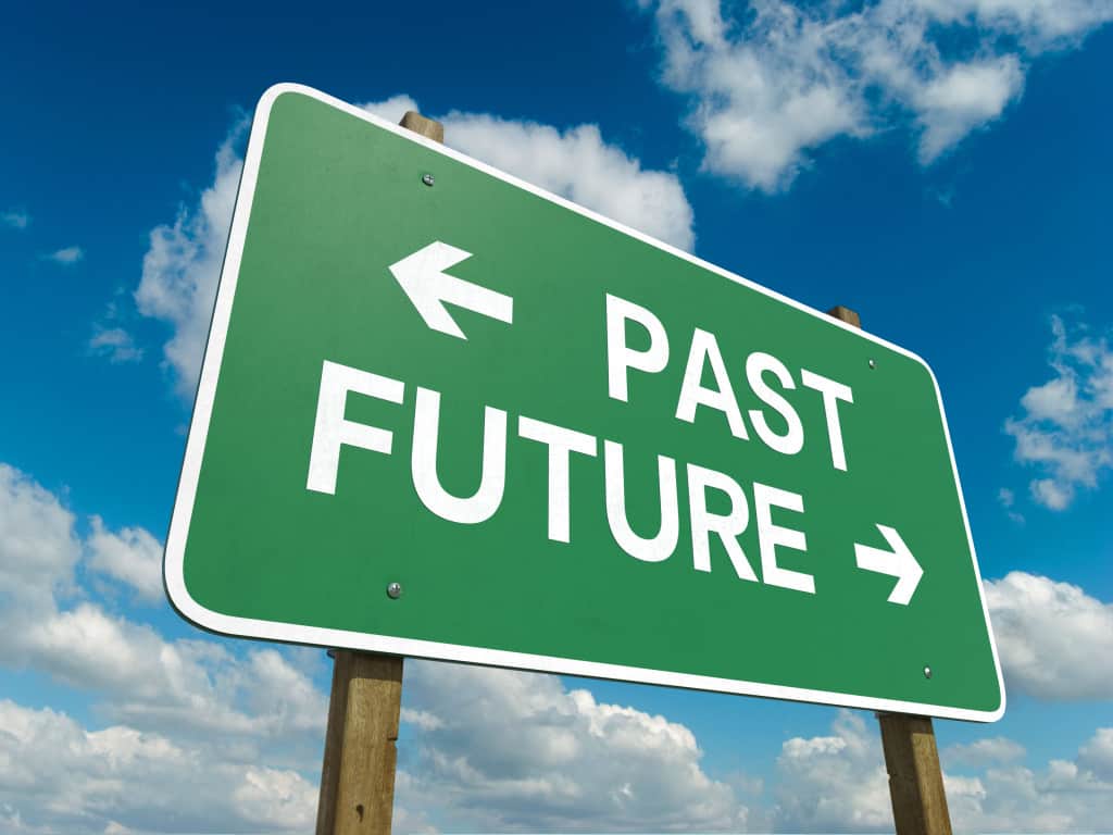 A past or future sign symbolizing your ability to change your future with an expunction or Request for Nondisclosure 