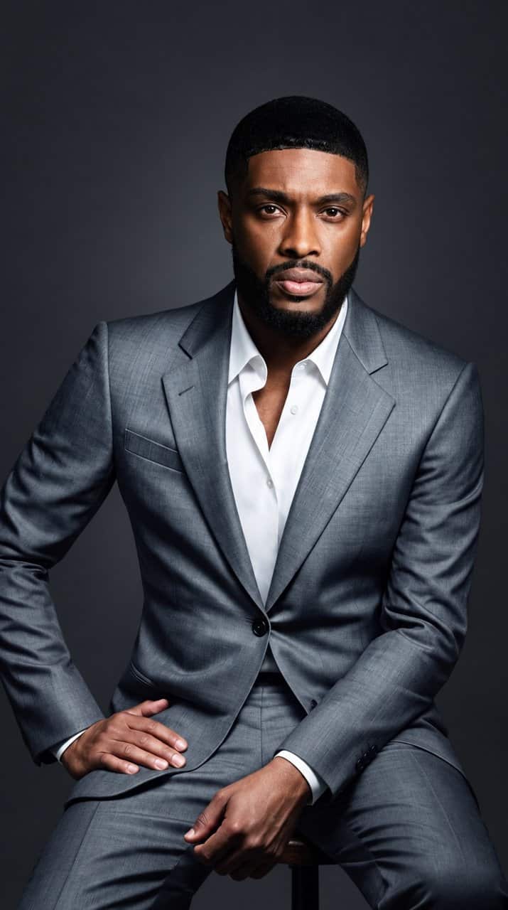 Houston personal injury attorney Korey Huff, founder of The Huff Law Firm, seated in a grey suit.